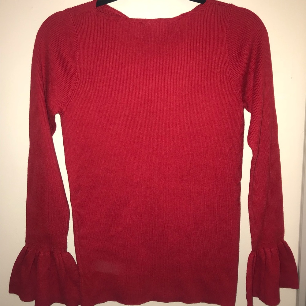 Red bell sleeve sweater from Ralph Lauren